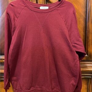 NEW! Zenana Outfitters Maroon Cozy Pullover Crewneck size medium